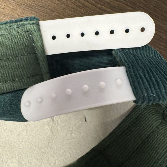 Live Well Pukka Patch Logo Corduroy Snapback Hat Green Adjustable Cap Surf NWT - Picture 7 of 12